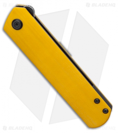 Kansept Knives Foosa Slip Joint Knife Yellow G-10 (3" Black Stonewash)