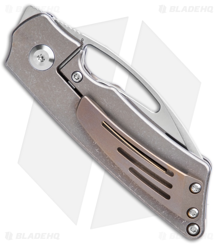 Kansept Knives Goblin Frame Lock Knife Bronze Ti Grooves (2" SW)