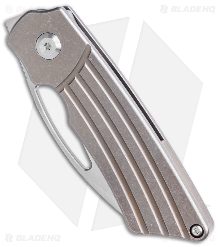 Kansept Knives Goblin Frame Lock Knife Bronze Ti Grooves (2" SW)
