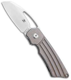 Kansept Knives Goblin Frame Lock Knife Bronze Ti Grooves (2" SW)