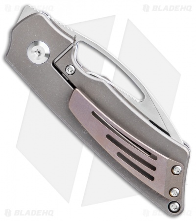 Kansept Knives Goblin Frame Lock Knife Hole Titanium (2" SW)