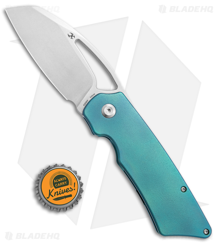 Kansept Knives Goblin XL Knife | Green Ti K1016A4 - Blade HQ