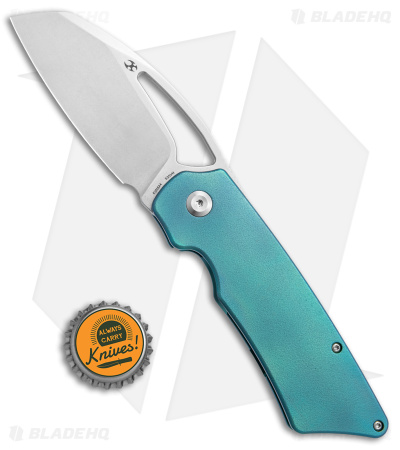 Kansept Knives Goblin XL Knife | Green Ti K1016A4 - Blade HQ