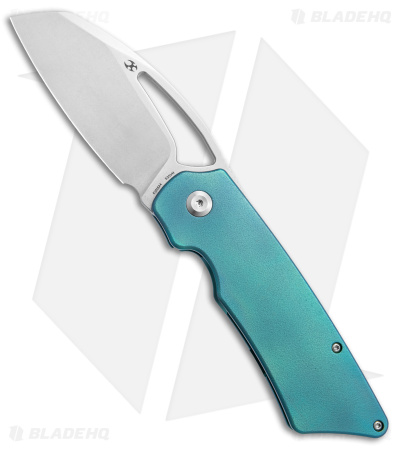 Kansept Knives Goblin XL Knife | Green Ti K1016A4 - Blade HQ