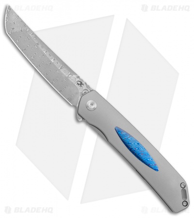 Kansept Knives Hazakura Liner Lock Knife Titanium/Timascus (3.5" Damascus)