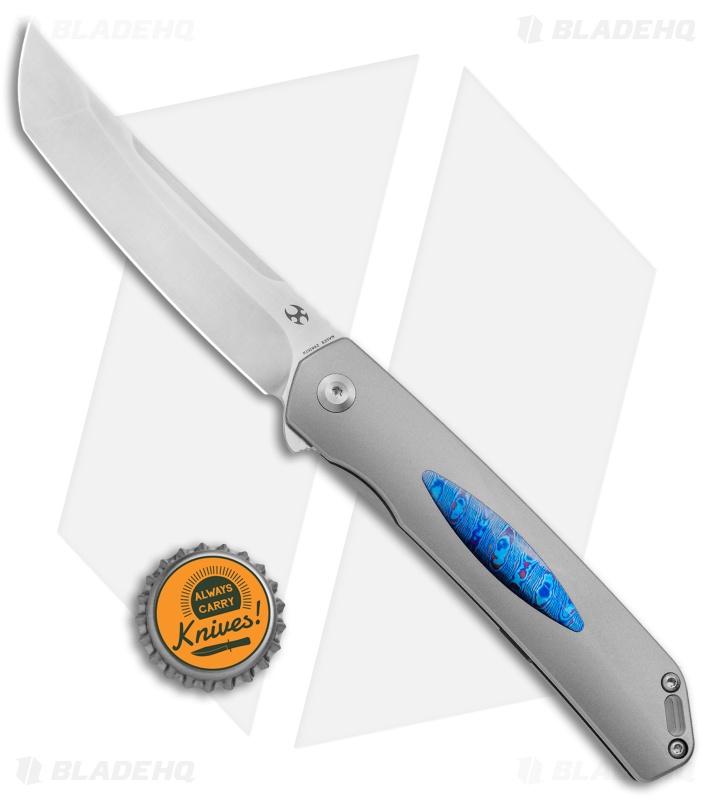 Kansept Knives Hazakura Liner Lock Knife Titanium/Timascus (3.5" Satin)