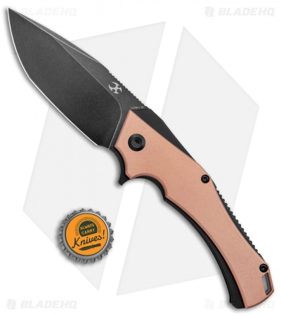 Kansept Knives Willumsen Hellx Liner Lock Knife Copper (3.62" Black SW D2)