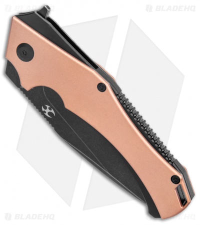 Kansept Knives Willumsen Hellx Liner Lock Knife Copper (3.62" Black SW D2)