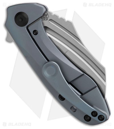 Kansept Knives KTC3 Hawkbill Frame Lock Knife  Blue Titanium (3" Satin) 