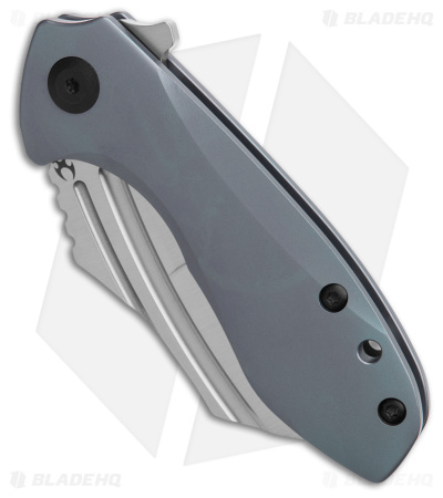 Kansept Knives KTC3 Hawkbill Frame Lock Knife  Blue Titanium (3" Satin) 