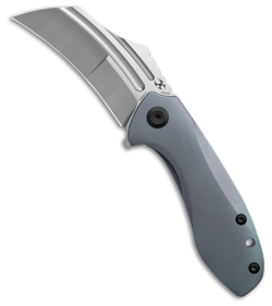 Kansept Knives KTC3 Hawkbill Frame Lock Knife  Blue Titanium (3" Satin) 