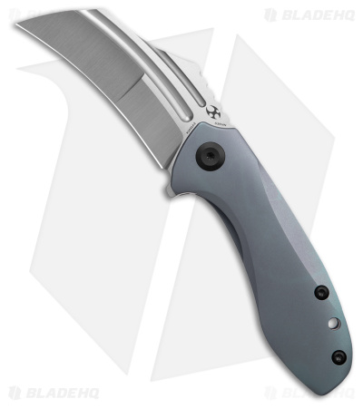 Kansept Knives KTC3 Hawkbill Frame Lock Knife  Blue Titanium (3" Satin) 