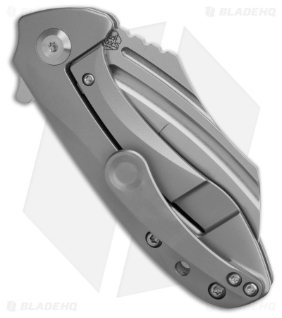 Kansept Knives KTC3 Hawkbill Frame Lock Knife Bead Blasted Titanium (3" SW) 
