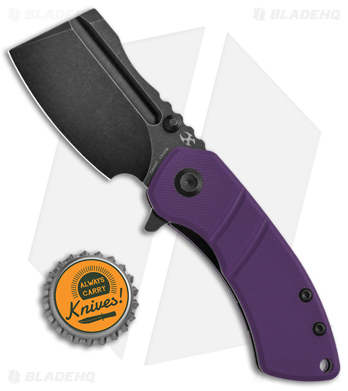 Kansept Knives Korvid M Liner Lock Knife Purple G-10 (2.5" Black) T2030A3