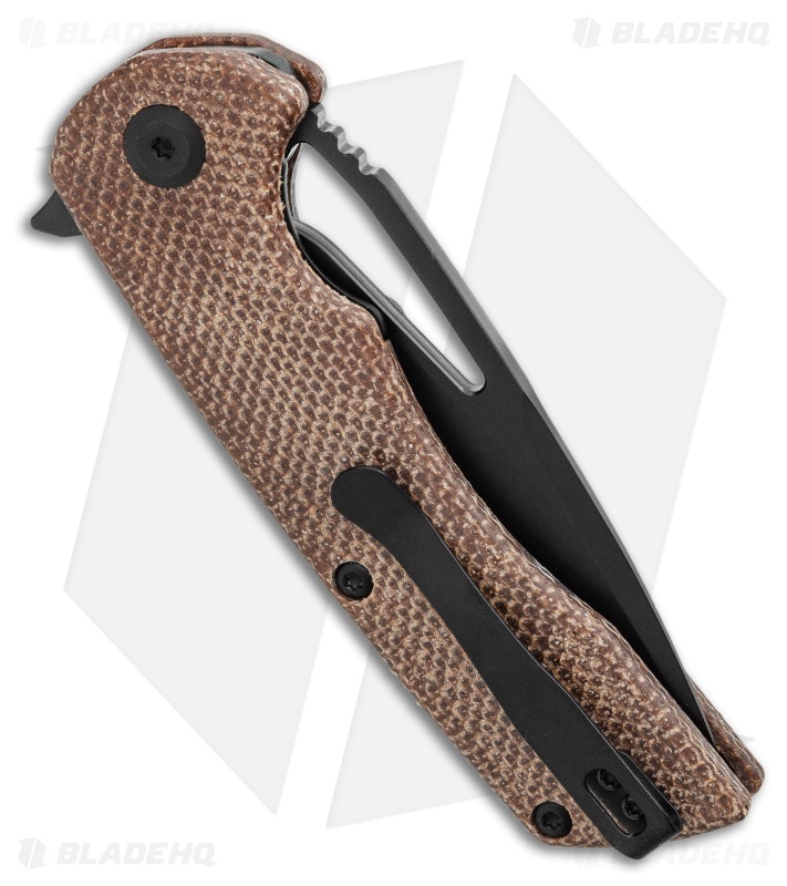 Kansept Knives Kryo Liner Lock Knife Brown Micarta (3.6" Black)