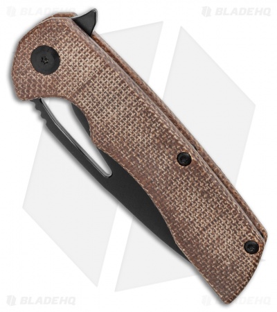 Kansept Knives Kryo Liner Lock Knife Brown Micarta (3.6" Black)
