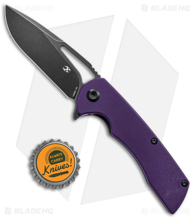 Kansept Kyro - Frame Lock Knife | Purple G-10 + Black | Blade HQ