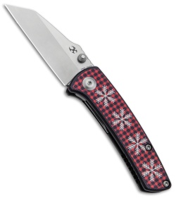 Kansept Knives Little Main Street Liner Lock Knife Plaid G-10 Snowflake (2.2")