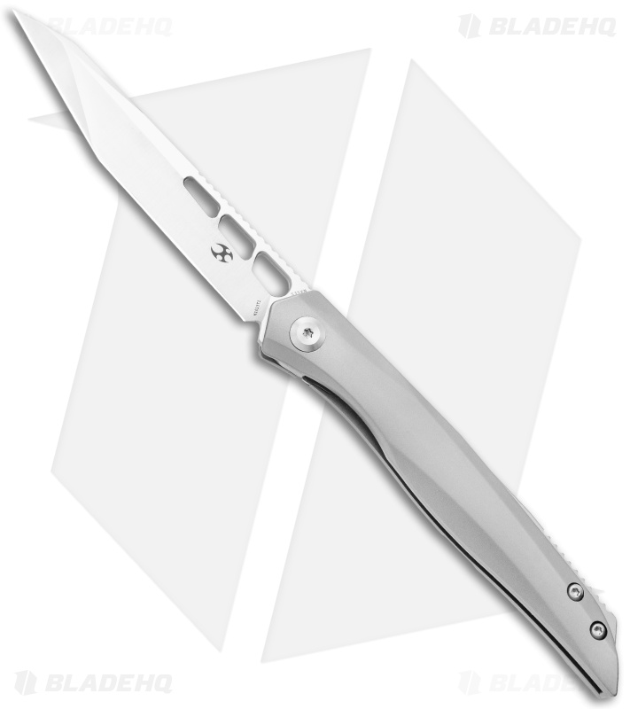 Kansept Knives Lucky Star Frame Lock Tanto Knife Gray Titanium (3.5" Satin)