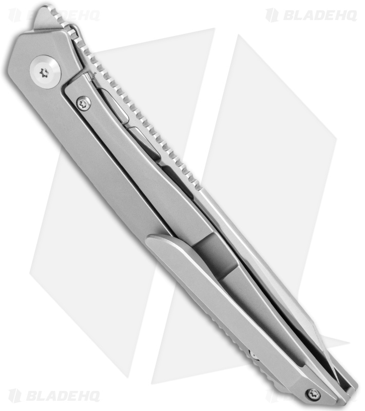 Kansept Knives Lucky Star Frame Lock Tanto Knife Gray Titanium (3.5" Satin)