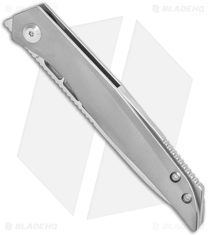 Kansept Knives Lucky Star Frame Lock Knife Gray Titanium (3.5" Stonewash)