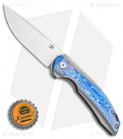Kansept Knives Mini Accipiter Frame Lock Knife Timascus (2.8" SW)