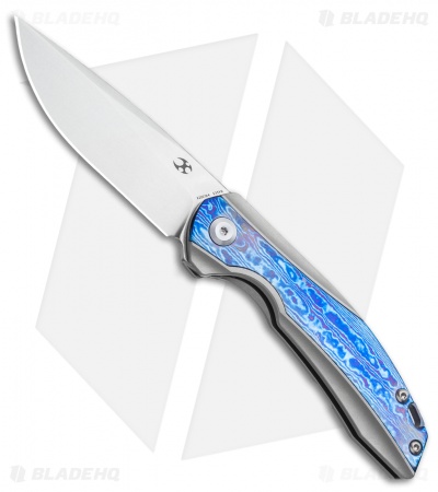 Kansept Knives Mini Accipiter Frame Lock Knife Timascus (2.8" SW)