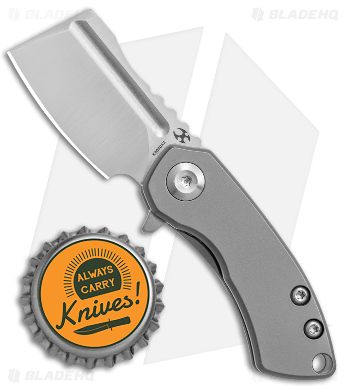 Kansept Knives Mini Korvid Frame Lock Knife BB Titanium (1.5" Satin S35VN)