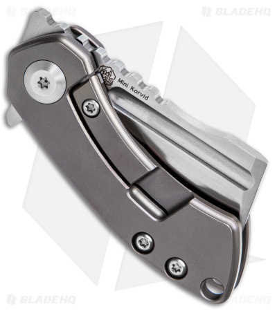 Kansept Knives Mini Korvid Frame Lock Knife Bronze Titanium (1.5" Satin S35VN)