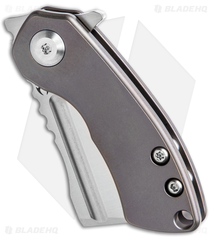 Kansept Knives Mini Korvid Frame Lock Knife Bronze Titanium (1.5" Satin S35VN)