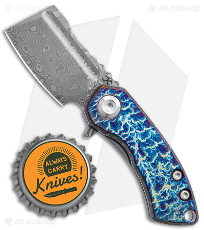 Kansept Mini Korvid | Lightning Ti/Damascus - Blade HQ