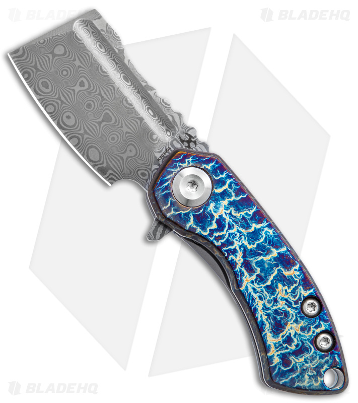 Kansept Mini Korvid | Lightning Ti/Damascus - Blade HQ