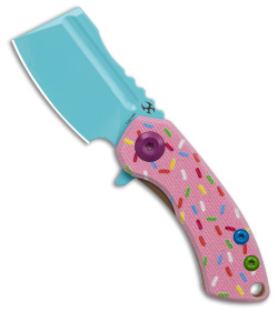 Kansept Knives Dessert Warrior® Mini Korvid Knife Pink Donut (1.5" Blue)