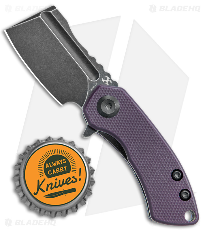 Kansept Knives Mini Korvid Cleaver Knife | Purple G-10 - Blade HQ
