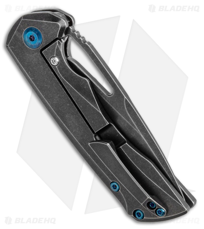 Little Kāna & Hemo FILE ME-002 Kansept Mini Kryo - Frame Lock Knife | Black Titanium | Blade HQ