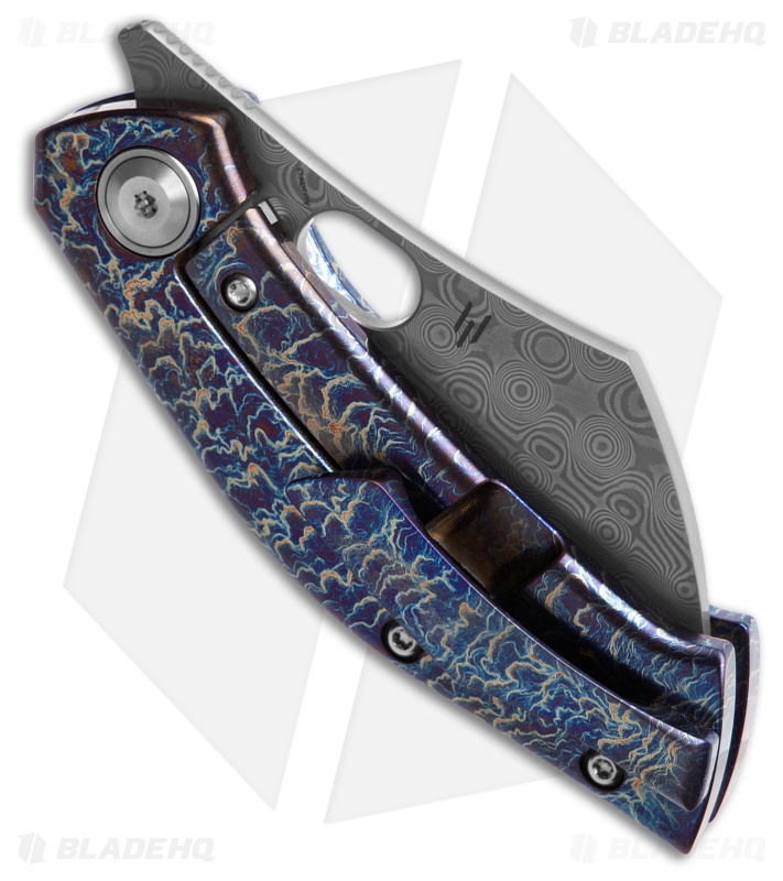 Kansept Knives Osprey Knife Lightning Stike Ti Damascus