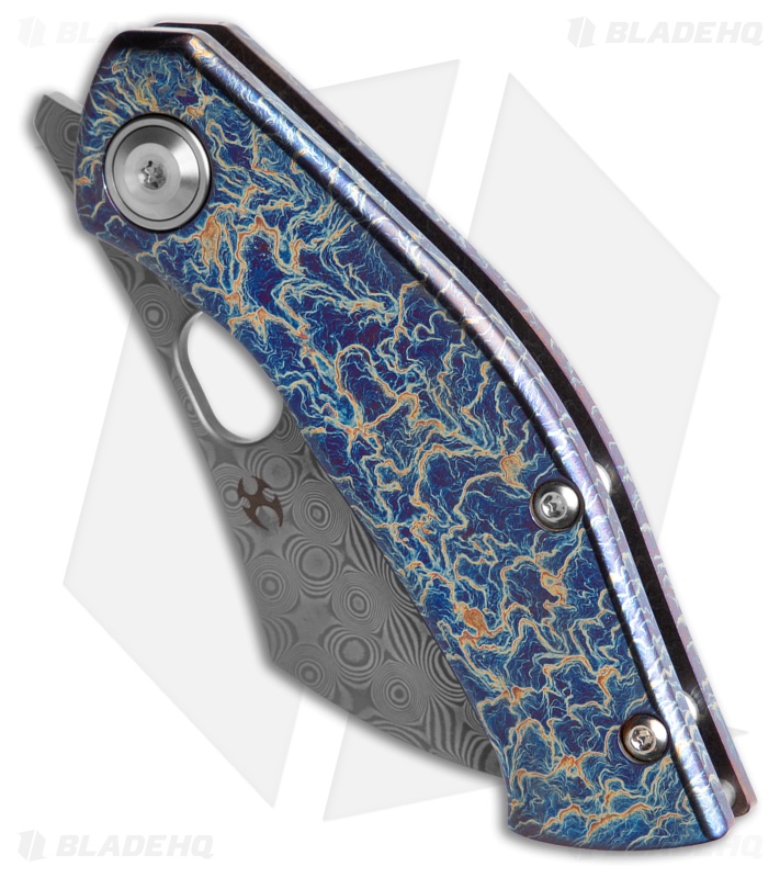 Kansept Knives Osprey Knife Lightning Stike Ti Damascus