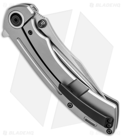Kansept Knives Pretatout Clip Point Frame Lock Knife Titanium (3.6" Stonewash)