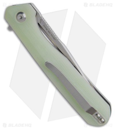 Kansept Knives Ostap Hel Qilin Liner Lock Knife Jade G-10 (3.4" Stonewash)