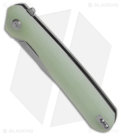 Kansept Knives Ostap Hel Qilin Liner Lock Knife Jade G-10 (3.4" Stonewash)