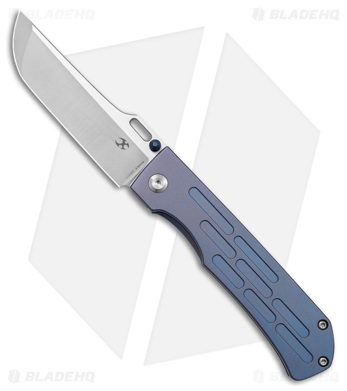Kansept Knives Reedus Frame Lock Knife Blue Titanium (3.5" Satin)