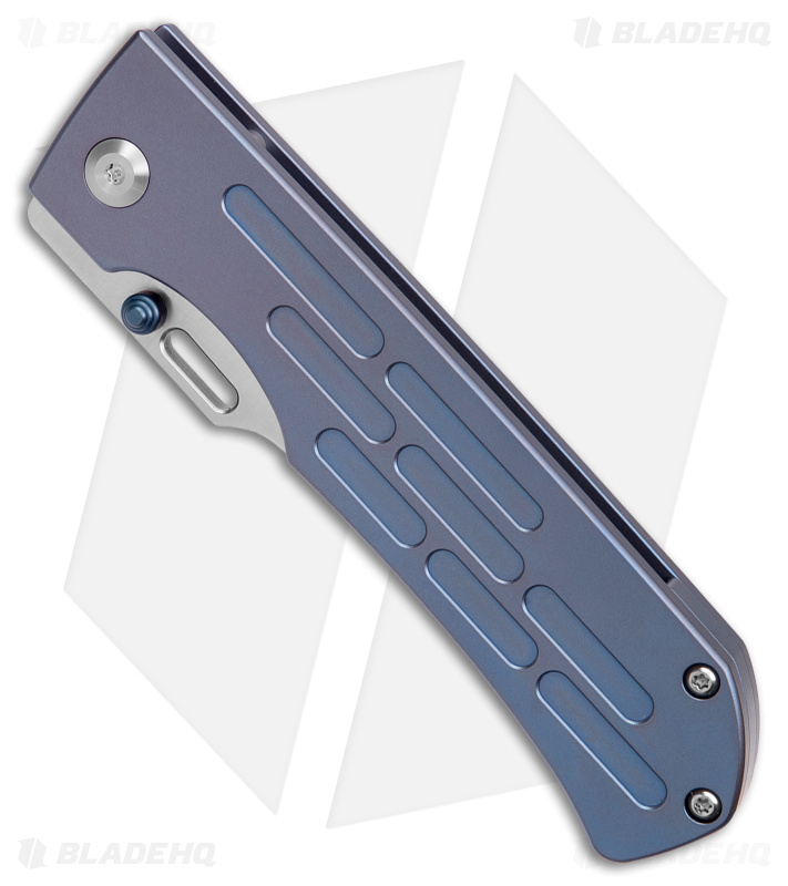 Kansept Knives Reedus Frame Lock Knife Blue Titanium (3.5" Satin)