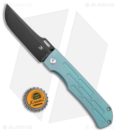 Kansept Knives Reedus Frame Lock Knife Green Titanium (3.5" Black TiCn Coated)