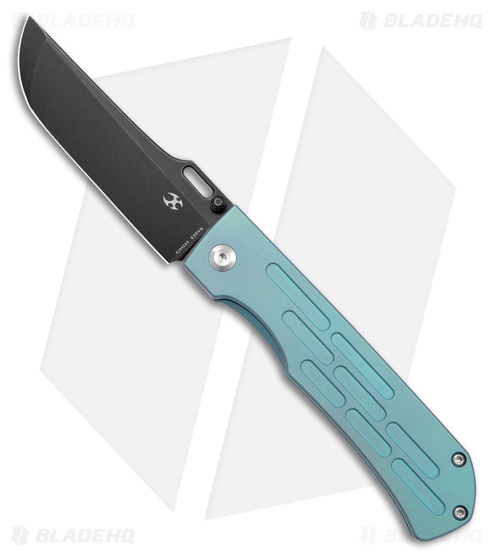 Kansept Knives Reedus Frame Lock Knife Green Titanium (3.5" Black TiCn Coated)