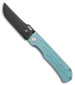 Kansept Knives Reedus Frame Lock Knife Green Titanium (3.5" Black TiCn Coated)