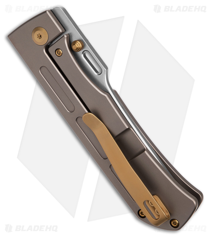 Kansept Knives Reedus Frame Lock Knife Bronze Anodized Titanium (3.5" Stonewash)