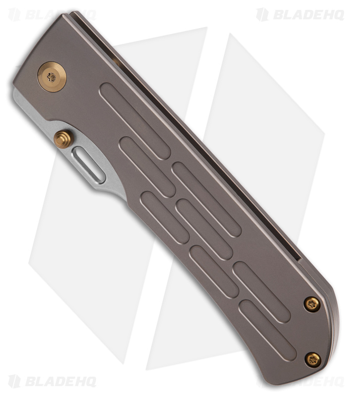 Kansept Knives Reedus Frame Lock Knife Bronze Anodized Titanium (3.5" Stonewash)