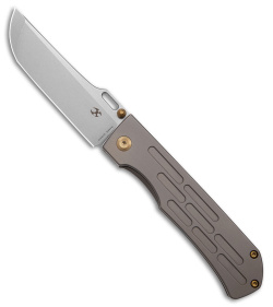 Kansept Knives Reedus Frame Lock Knife Bronze Anodized Titanium (3.5" Stonewash)