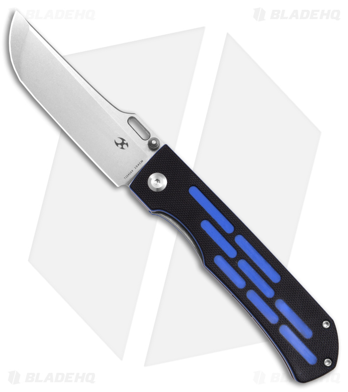 Kansept Knives Reedus Liner Lock Knife Black/Blue G-10 (3.5" Stonewash)