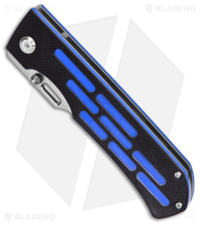 Kansept Knives Reedus Liner Lock Knife Black/Blue G-10 (3.5" Stonewash)